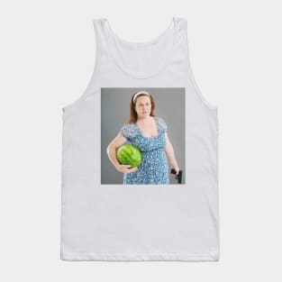 The art of Stock-like photos 1 - Lady protecting watermelon Tank Top